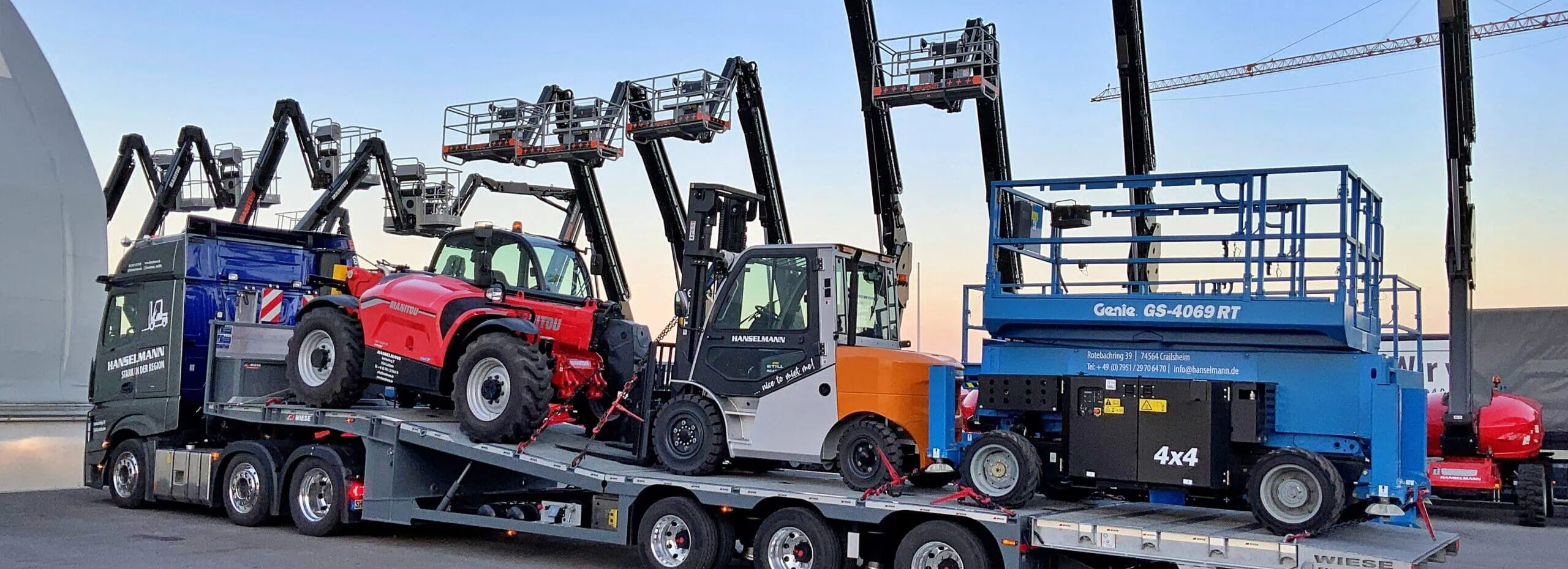 Hanselmann Logistik Lösungen transport Maschinen